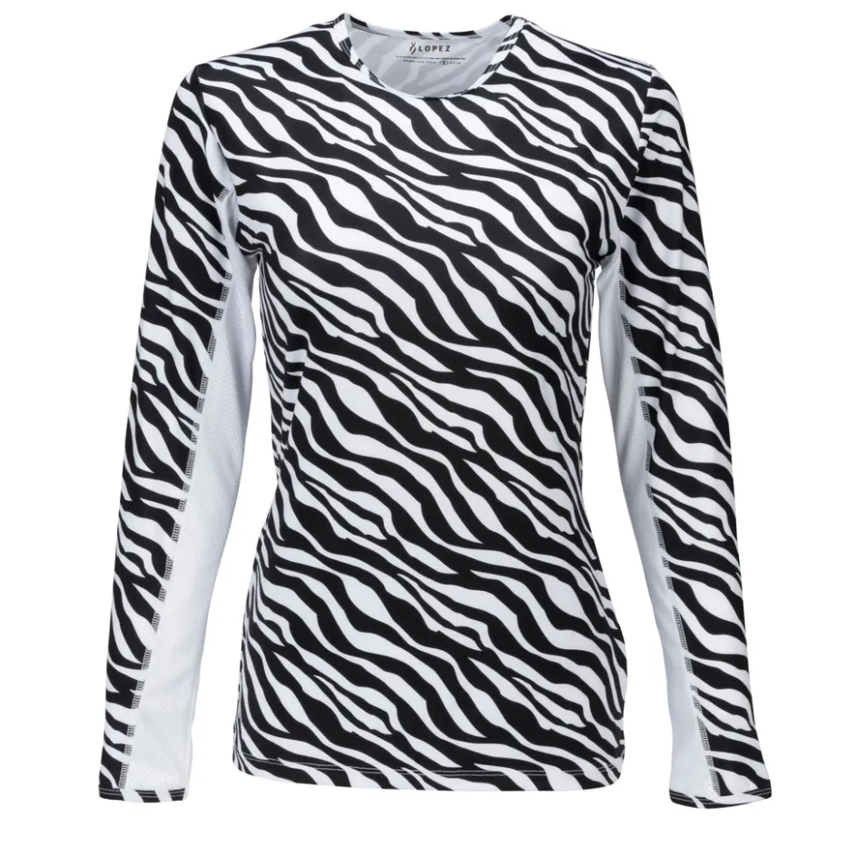Nancy Lopez Aspiration Long Sleeve Roar Black / White (Roar Print) Best