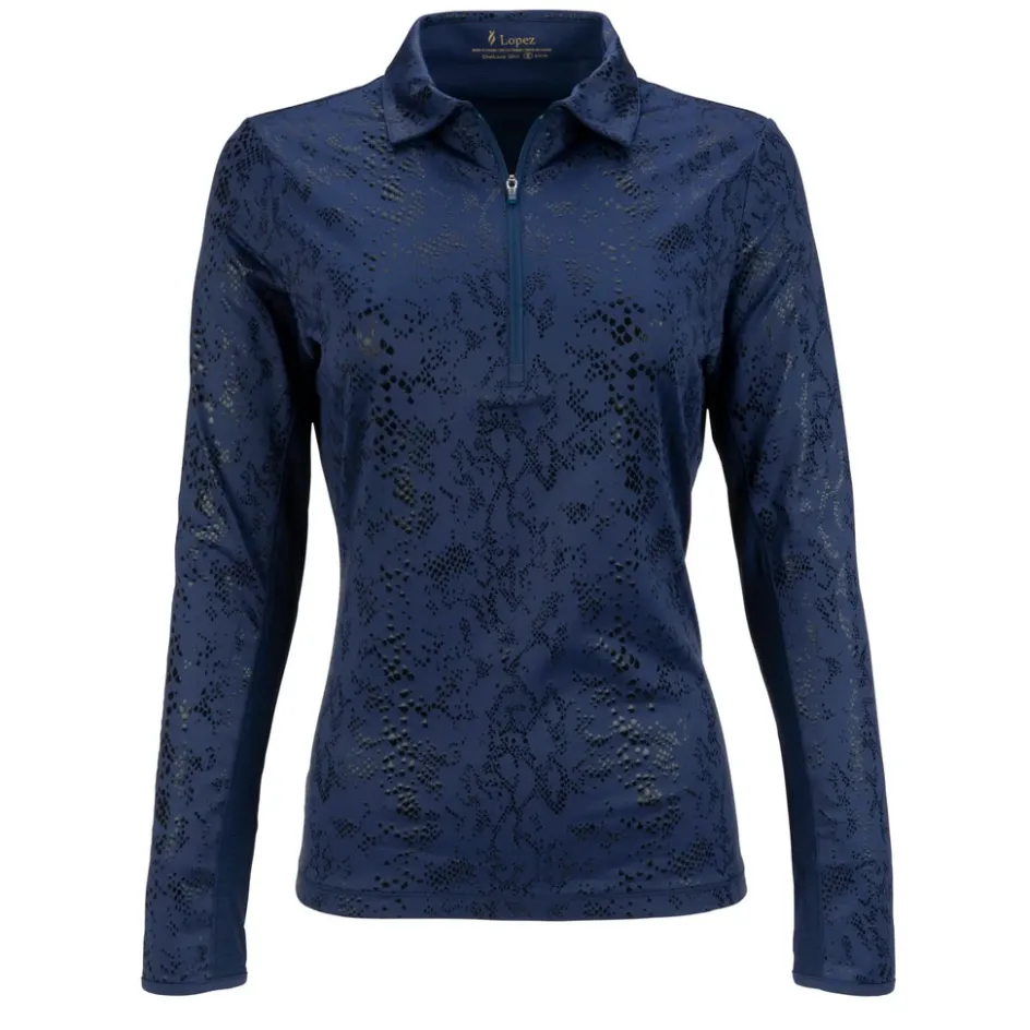 Nancy Lopez Balance Long Sleeve Sizzle Polo Outlet