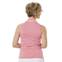 Nancy Lopez Bold Sleeveless Polo Rouge Multi Clearance