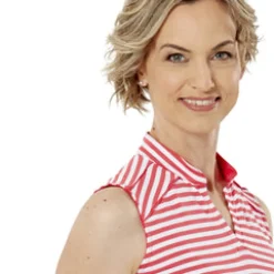Nancy Lopez Bold Sleeveless Polo Rouge Multi Clearance