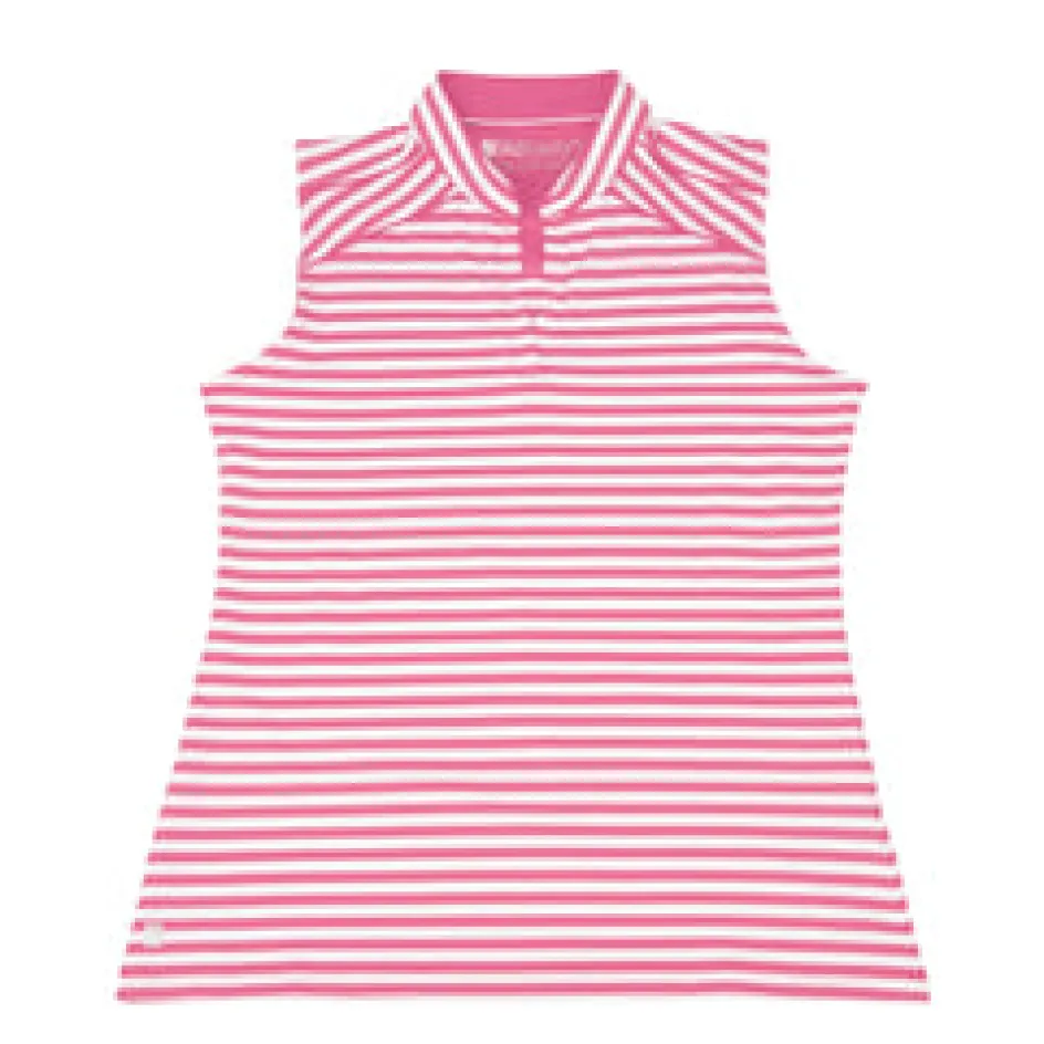 Nancy Lopez Bold Sleeveless Polo Rouge Multi Clearance