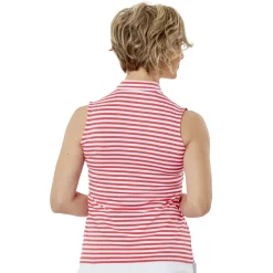 Nancy Lopez Bold Sleeveless Polo Rouge Multi Clearance