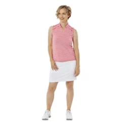 Nancy Lopez Bold Sleeveless Polo Rouge Multi Clearance