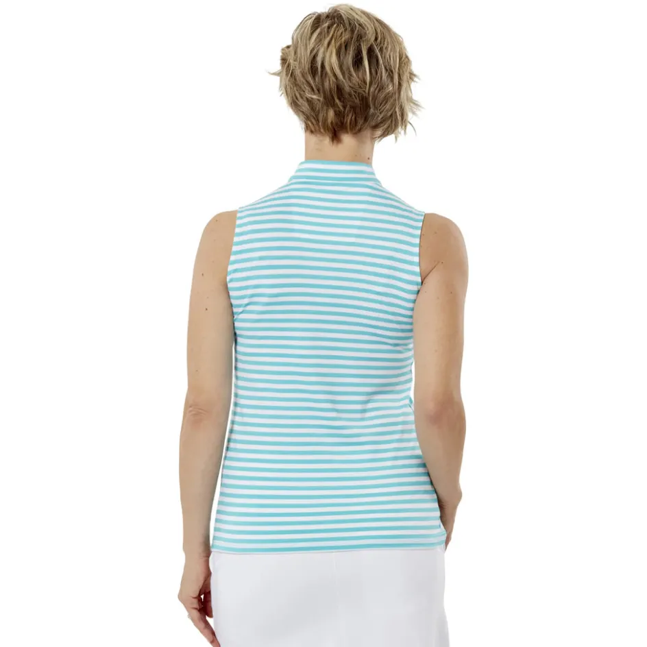Nancy Lopez Bold Sleeveless Polo Scuba Multi Hot