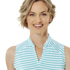 Nancy Lopez Bold Sleeveless Polo Scuba Multi Hot