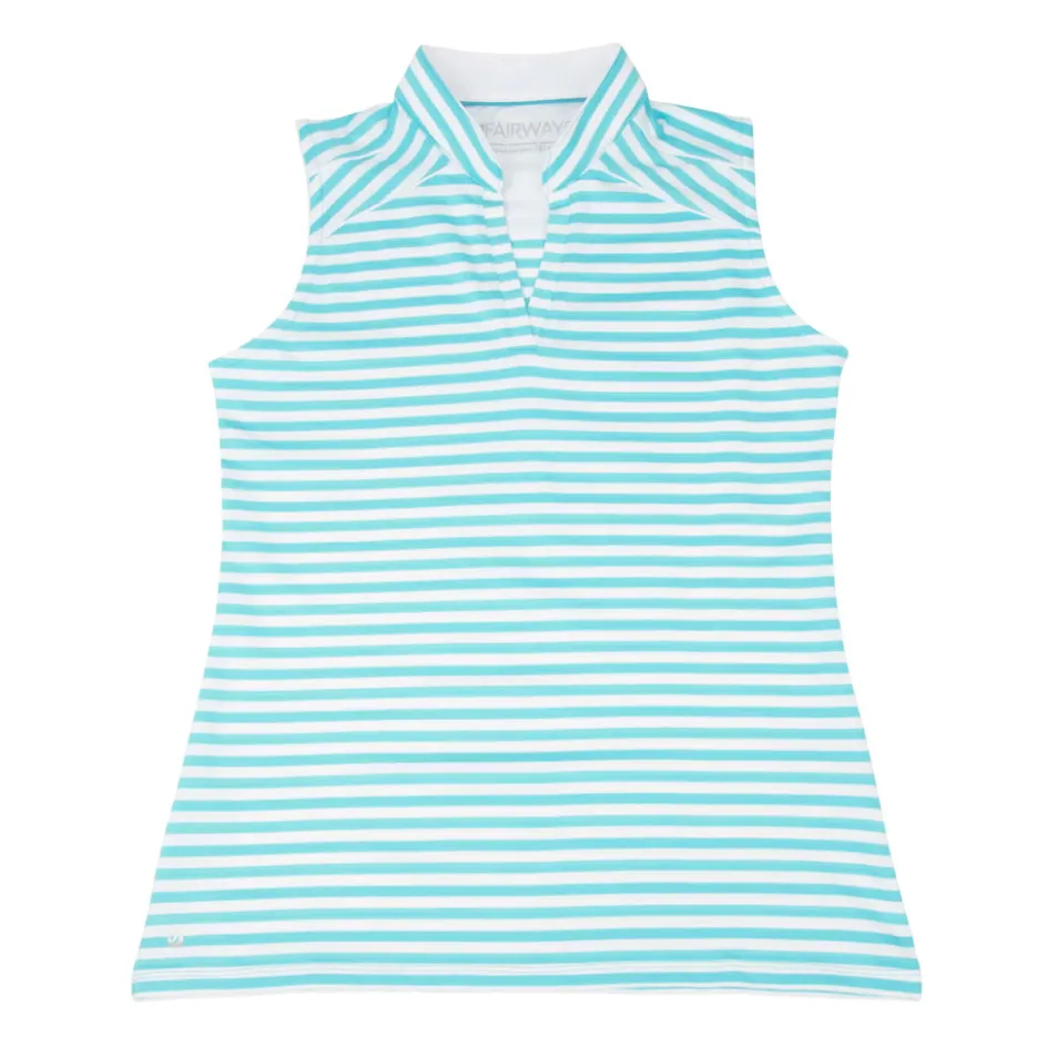 Nancy Lopez Bold Sleeveless Polo Scuba Multi Hot