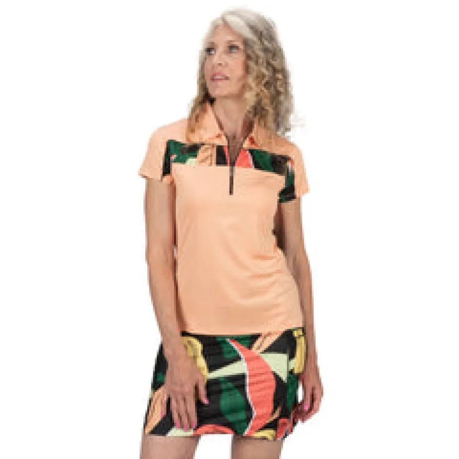 Nancy Lopez Breeze Short Sleeve Polo Sherbet Multi