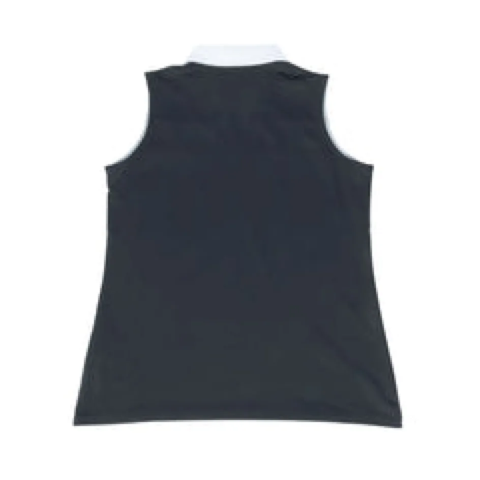 Nancy Lopez Crush Sleeveless Polo Black Multi New