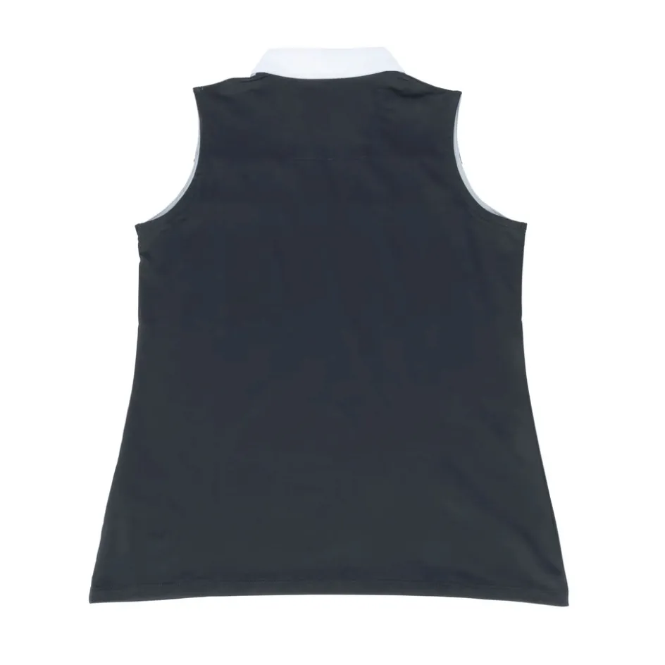 Nancy Lopez Crush Sleeveless Polo Black Multi New