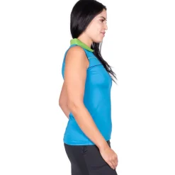 Nancy Lopez Crush Sleeveless Polo Blue Multi Outlet