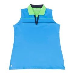 Nancy Lopez Crush Sleeveless Polo Blue Multi Outlet