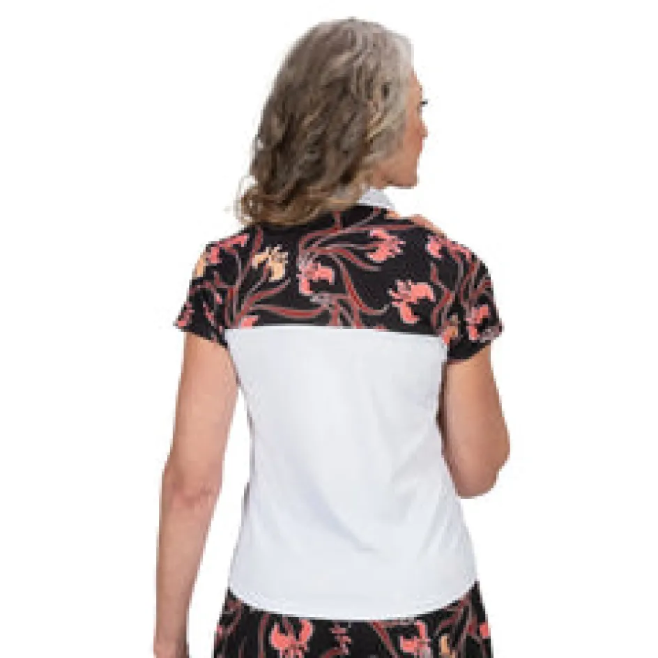 Nancy Lopez Minx Short Sleeve Polo New