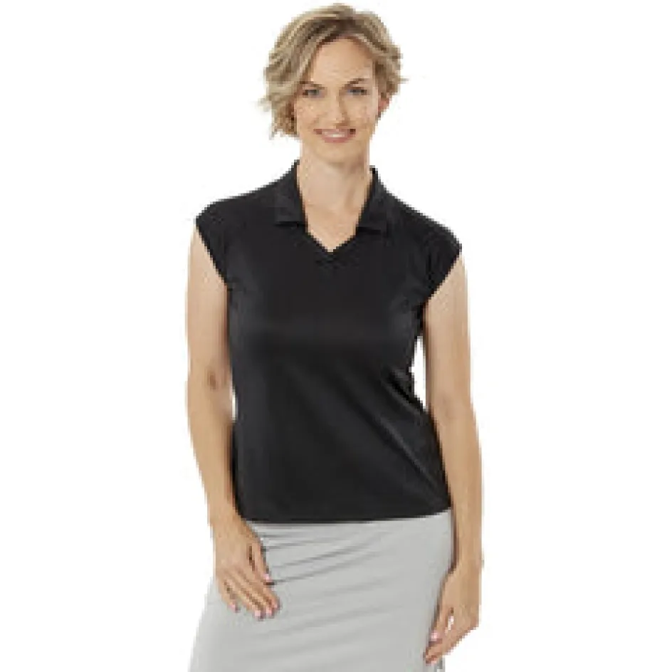 Nancy Lopez Optic Sleeveless Polo Black Discount