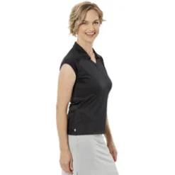 Nancy Lopez Optic Sleeveless Polo Black Discount