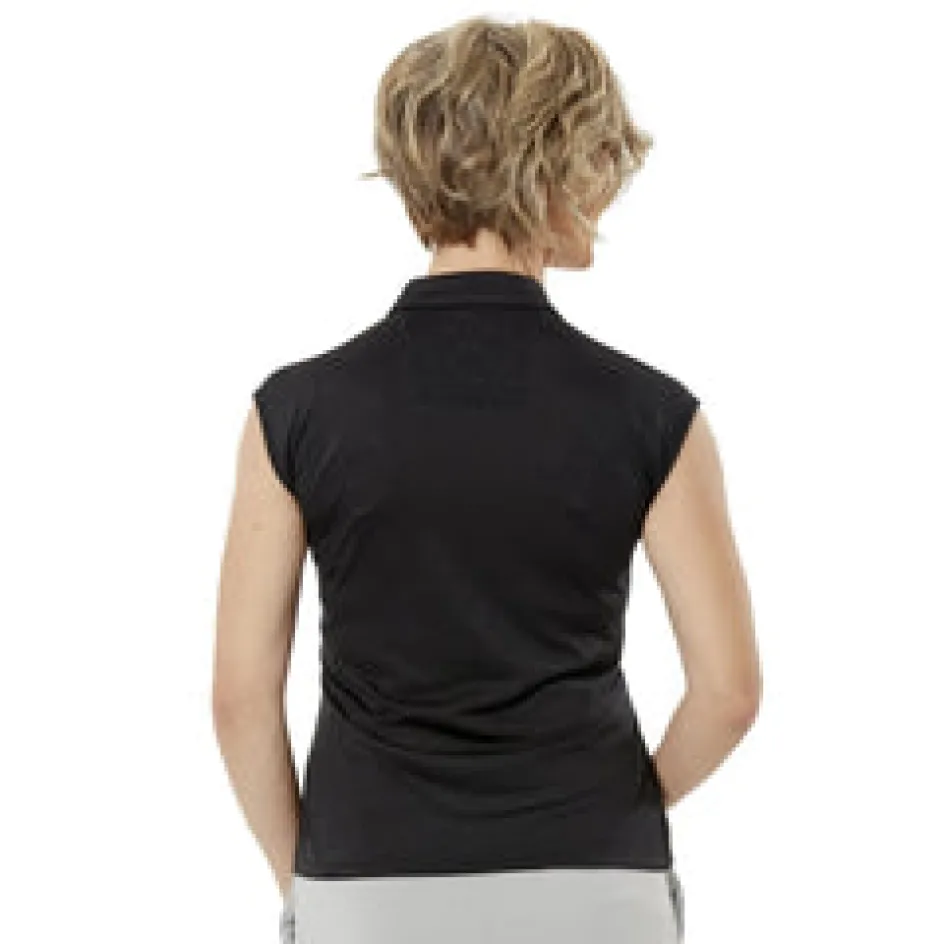 Nancy Lopez Optic Sleeveless Polo Black Discount