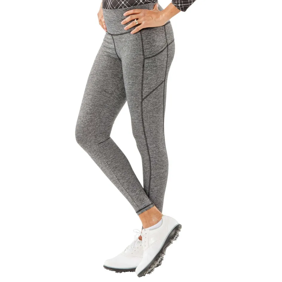 Nancy Lopez Power Legging Black Heather New