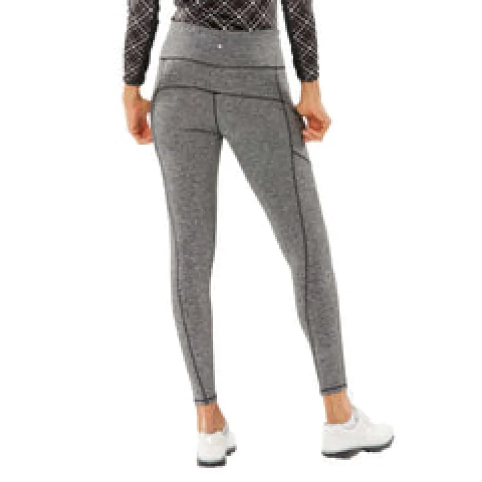 Nancy Lopez Power Legging Black Heather New