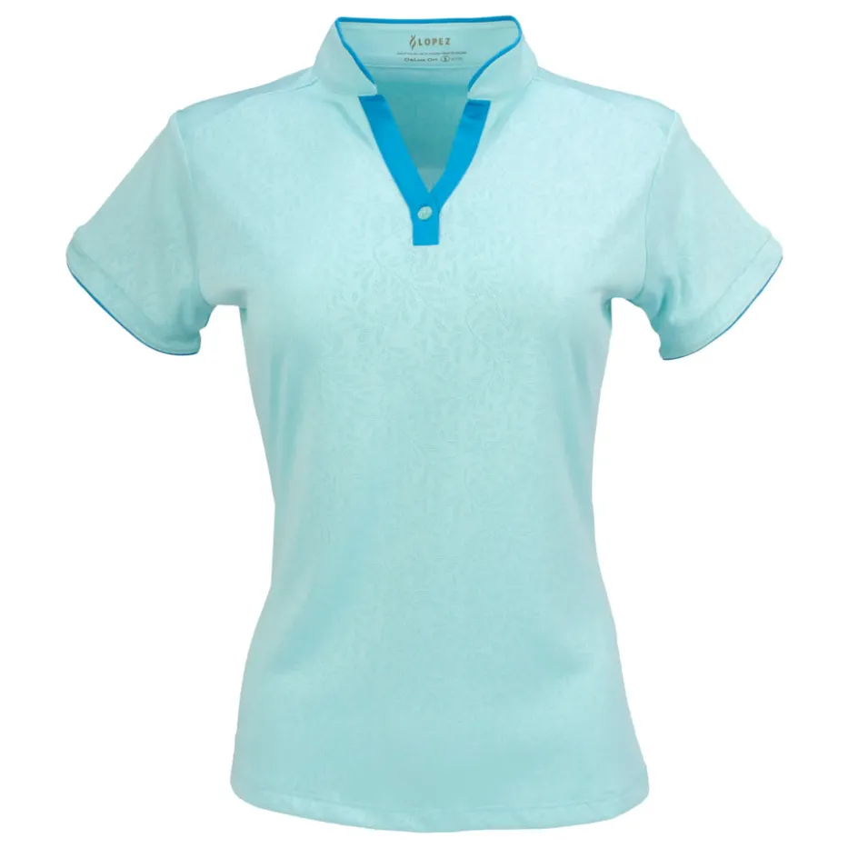 Nancy Lopez Vine Short Sleeve Polo New
