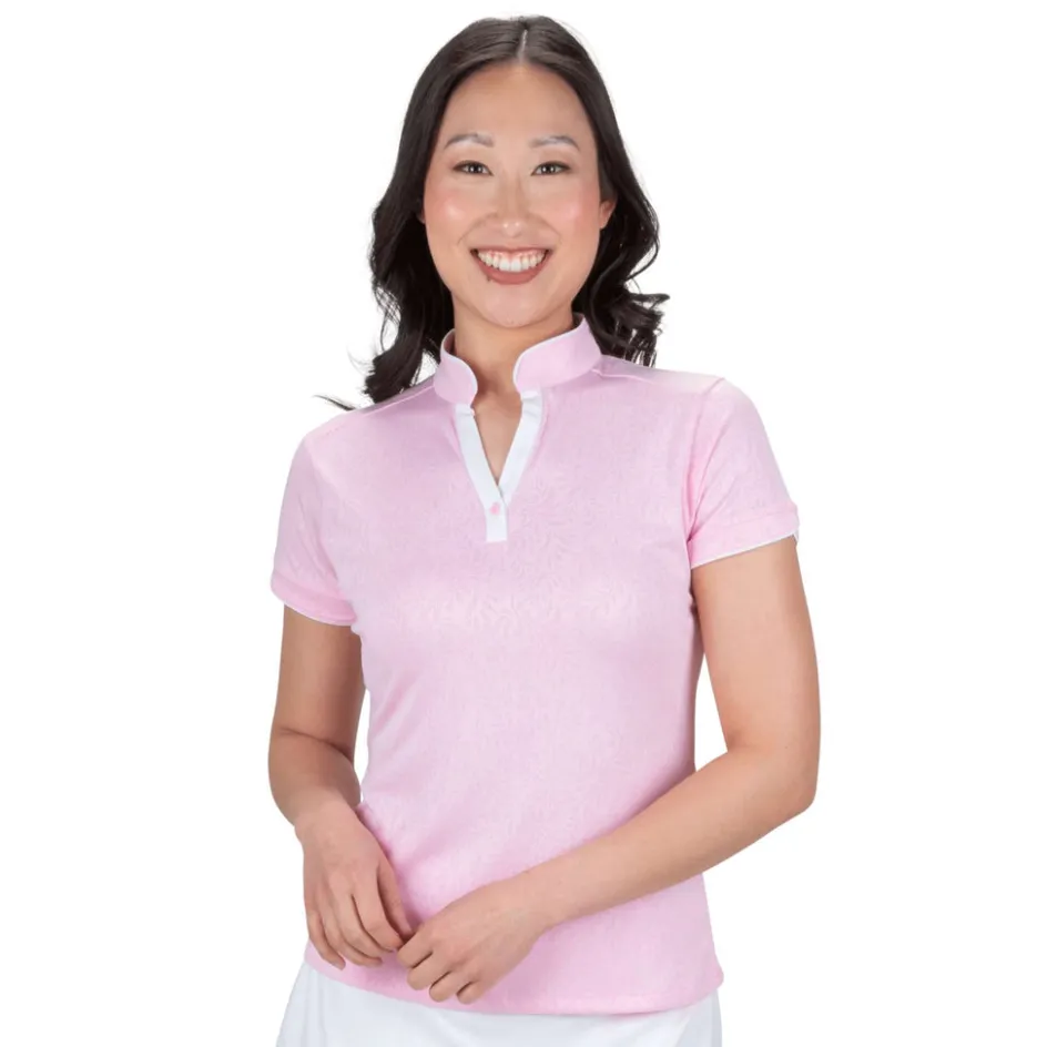 Nancy Lopez Vine Short Sleeve Polo New
