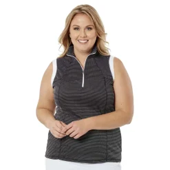 Nancy Lopez Zone Sleeveless Polo Black/White Outlet