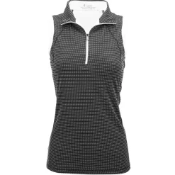 Nancy Lopez Zone Sleeveless Polo Black/White Outlet
